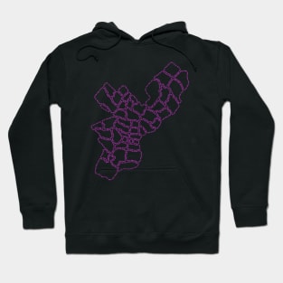 Philadelphia Zipcode Map (pink) Hoodie